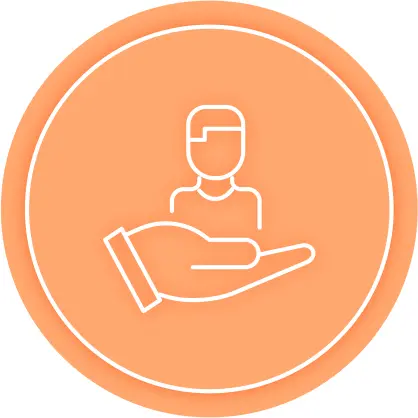 customer icon orange