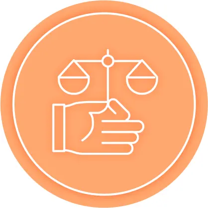 justice icon orange